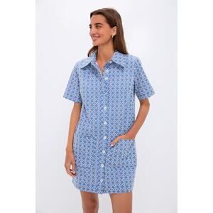 POMANDER PLACE Denim Embroidered Lacie Dress Size L NWT Retail $148 Tuckernuck